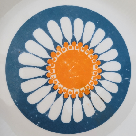 Vintage Figgio Flint Turi - Design Daisy Plate ~ Norway ~ 1960s ~ - Picture 2 of 16